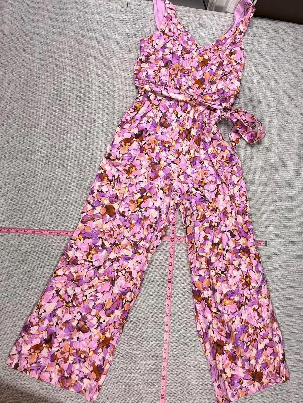 Banana Republic Linen-Blend Origami Knot Jumpsuit S NWT